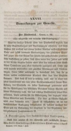 289-305 Bemerkungen zur Genesis : Fortsetzung