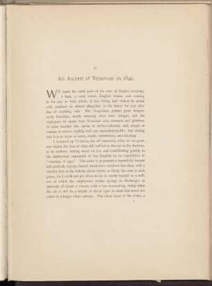 II. An Ascent of Vesuvius in 1841.