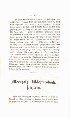 Meerholz. Wächtersbach. Birstein.