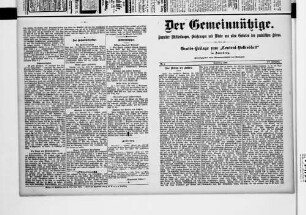 Der Gemeinnützige. 1898-1914