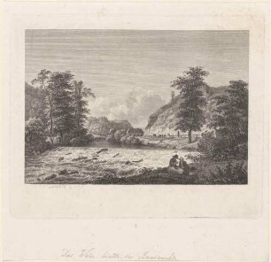 Der Plauensche Grund bei Dresden mit dem Wehr hinter der Buschmühle, aus Beckers Plauenschem Grund 1799