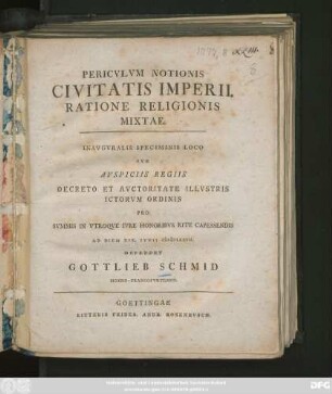 Pericvlvm Notionis Civitatis Imperii, Ratione Religionis Mixtae