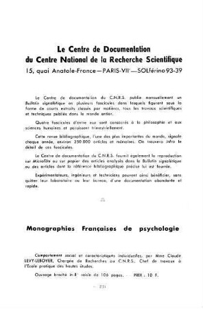 234, Editions du Centre national de la recherche scientifique