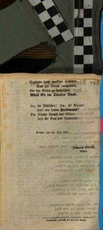 Tiroler Schütz' auf der Wache : [Stans, den 14. Juli 1848]