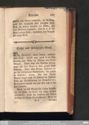 Sechs und siebenzigster Brief.