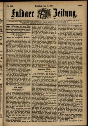 Ausgabe vom Dienstag, den 03. Juli 1888.