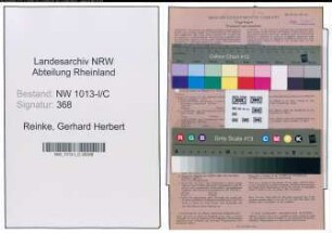 Entnazifizierung Gerhard Herbert Reinke , geb. 09.09.1905 (Baugeschaeft)