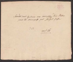 Divertimentos, vl, guit, op. 26, HenK 26 - BSB Mus.Schott.Ha 871 : [cover title:] Serenade pour Guitarre avec accompag[nement] d'un Violon // pour les com[m]ençans par Joseph Küffner // [underlined:] opus 26