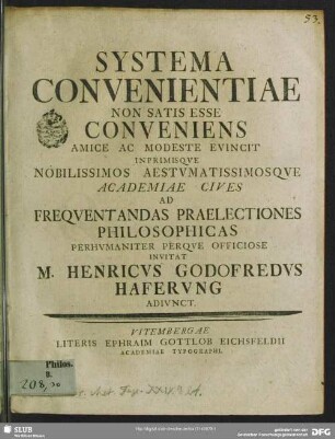 Systema Convenientiae Non Satis Esse Conveniens