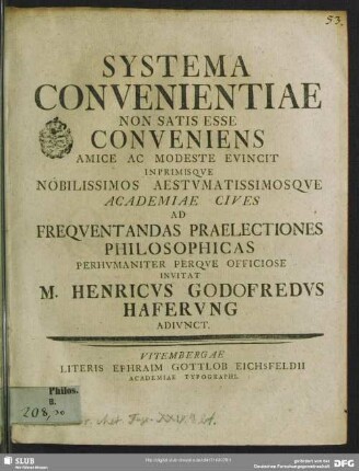 Systema Convenientiae Non Satis Esse Conveniens