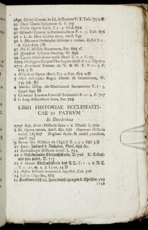 Libri Historiae Ecclesiasticae Et Patrum.
