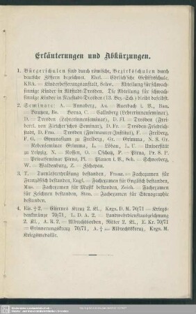 Erläuterungen und Abkürzungen