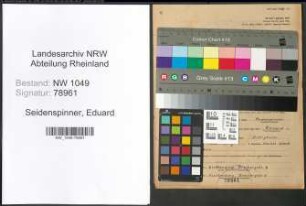 Entnazifizierung Eduard Seidenspinner , geb. 26.09.1906 (Ingenieur)