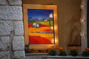 St.- Paul - Kleinstadt in den Seealpen : Bild aus der Provence in einer Galerie in der Kleinstadt St-Paul, bei Nizza, aufgenommen im April 2006