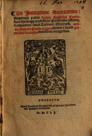 De Imitatione Sanctorum Tractatus