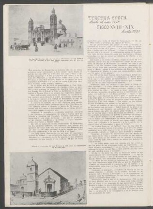 Tercera época, siglo XVIII y XIX, desde el año 1778 hasta 1807