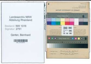 Entnazifizierung Bernhard Gerten , geb. 24.02.1874 (Landwirt)