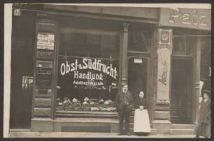 Ansichtskarte „Obst- & Südfrucht-Handlung“, Kommandantenstraße