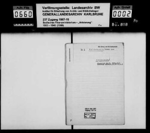 Karlebach, Helena und Elisa in Heidelberg u. a. Käufer: Georg Schmaderer, Garagenbesitzer in Mannheim Lagerbuch-Nr. 2613 und 2614 Mannheim