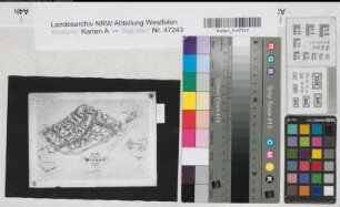 Minden (Minden) Stadtplan um 1870 o. M. Foto nach Druck Museum Minden FM