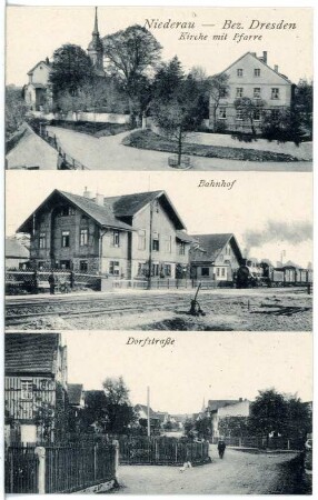 Niederau. Kirche, Bahnhof, Dorfstraße