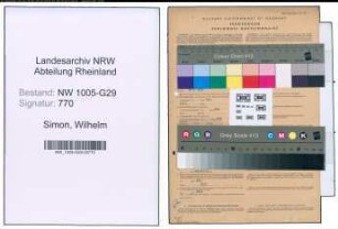 Entnazifizierung Wilhelm Simon , geb. 14.07.1906 (Bahninspektor)