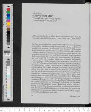 (K)EINE VON UNS? Vom schwierigen Umgang mit "zwiespältigen Ahninnen"