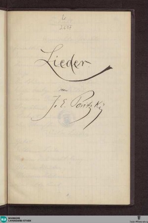Lieder - Cod. Karlsruhe 2687
