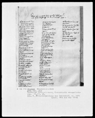 Zacharias Crisopolitanus, Concordantia evangelistarum