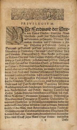Abschiedt Der Rö. Kay. Mt: Vnd gemeiner Ständt auff dem Reichstag zu Regenspurg Anno 1654. vffgericht