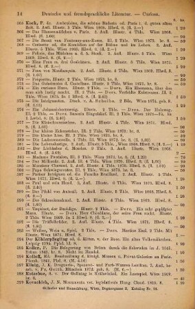 Antiquariats-Kataloge : Katalog ... des Antiquarischen Bücherlagers von Gilhofer & Ranschburg, Buchhandlung und Antiquariat, 14