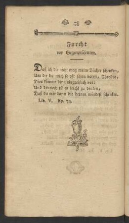 Furcht vor Gegenpräsenten