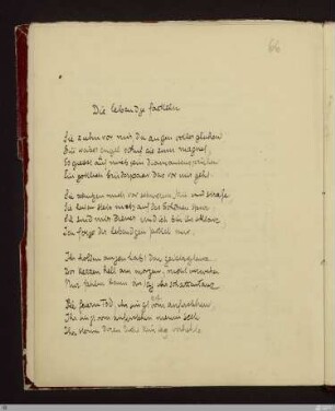 Die lebendge fackeln (Die lebendige fackel) : [SW XIII/XIV: H3d]; [SW XIII/XIV, S. 58/176]