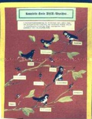 WHW-Abzeichen, Vögel unserer Heimat, 6. Reichsstraßensammlung vom Februar und März 1942
