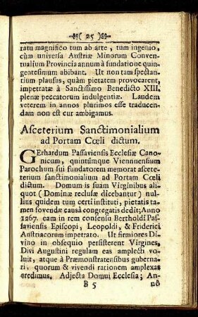 Asceterium Sanctimonialium ad Portam Coeli dictum.