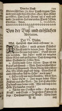 XVI. Von der Buß und tröstlichen Absolution.