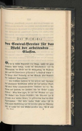 Zur Geschichte des Central-Vereins für das Wohl der arbeitenden Classen.