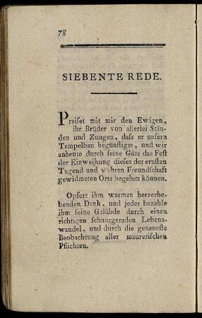 Siebente Rede