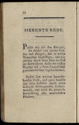 Siebente Rede
