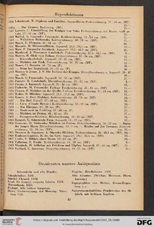 Desideraten unseres Antiquariats