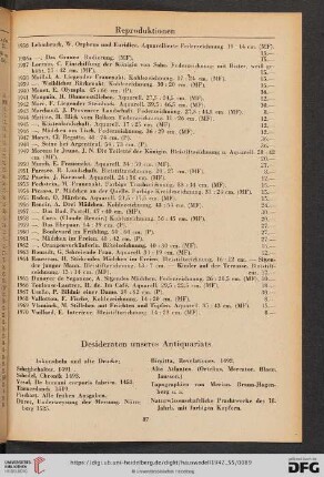 Desideraten unseres Antiquariats