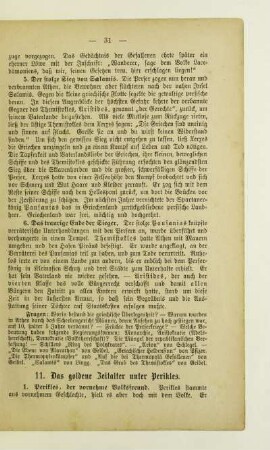 11. Das goldene Zeitalter unter Perikles