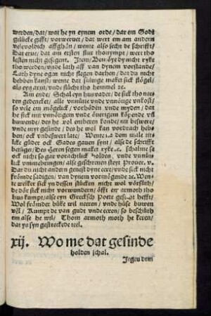 xii. Wo me dat gesinde holden schal.