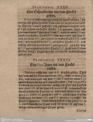 Propositio XXXV. Eine Schneckenlini mit dem Circkel ziehen.