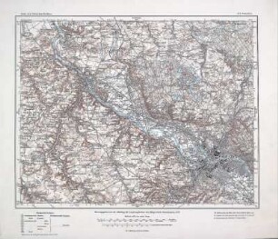Karte des Deutschen Reiches. Blatt 417 Dresden, Kupferstich, 1919 : Karte des Deutschen Reiches. Blatt 417 Dresden. [Maßstab ca. 1 : 100000], Hrsg. 1919, 36 x 29 cm [Kupferstich]