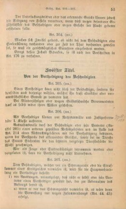 Zwölfter Titel. Von der Vertheidigung des Beschuldigten