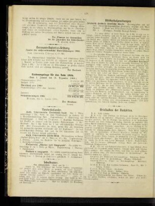 Rechnungslage für das Jahr 1904 : (vom 1. Januar bis 31. Dezember 1904)