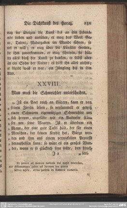 XXVIII. Man muß die Scheichler unterscheiden