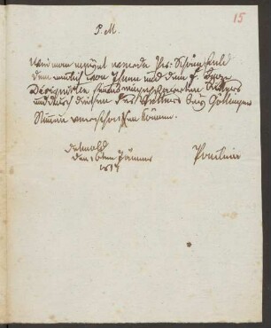 Brief von Pauline (Lippe, Fürstin) an Friedrich Simon Leopold Petri