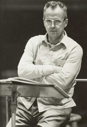Porträt des Komponisten Milko Kelemen (1924-2018). Fotografie von Evelyn Richter, Leipzig 1980